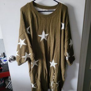 Easel Sweater dress - distressed